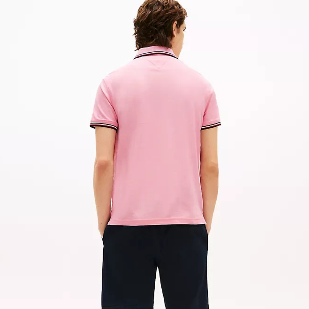 Polo para Hombre Con Franjas Tommy Hilfiger Regular fit rosa