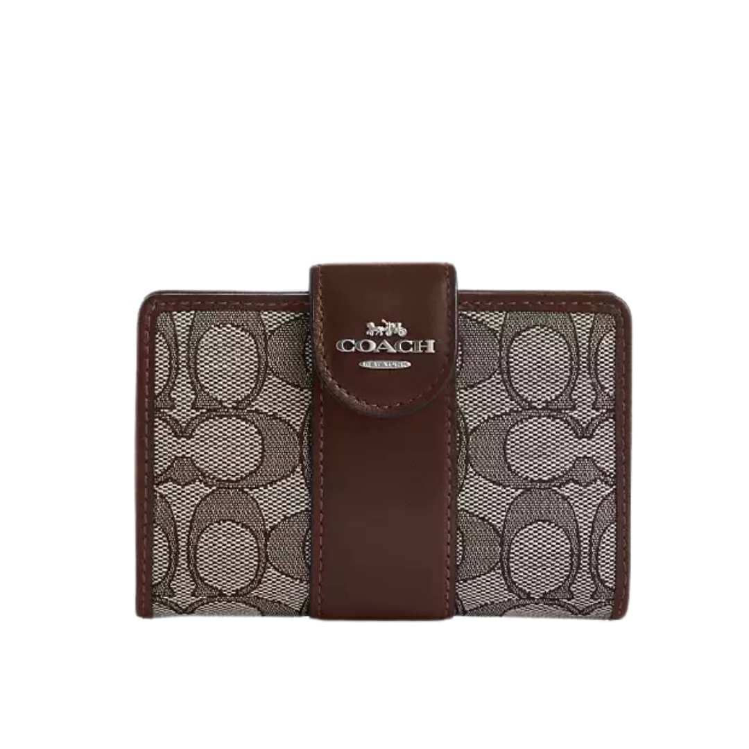 Cartera mediana broche