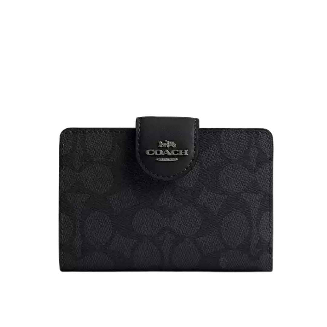 Cartera mediana broche