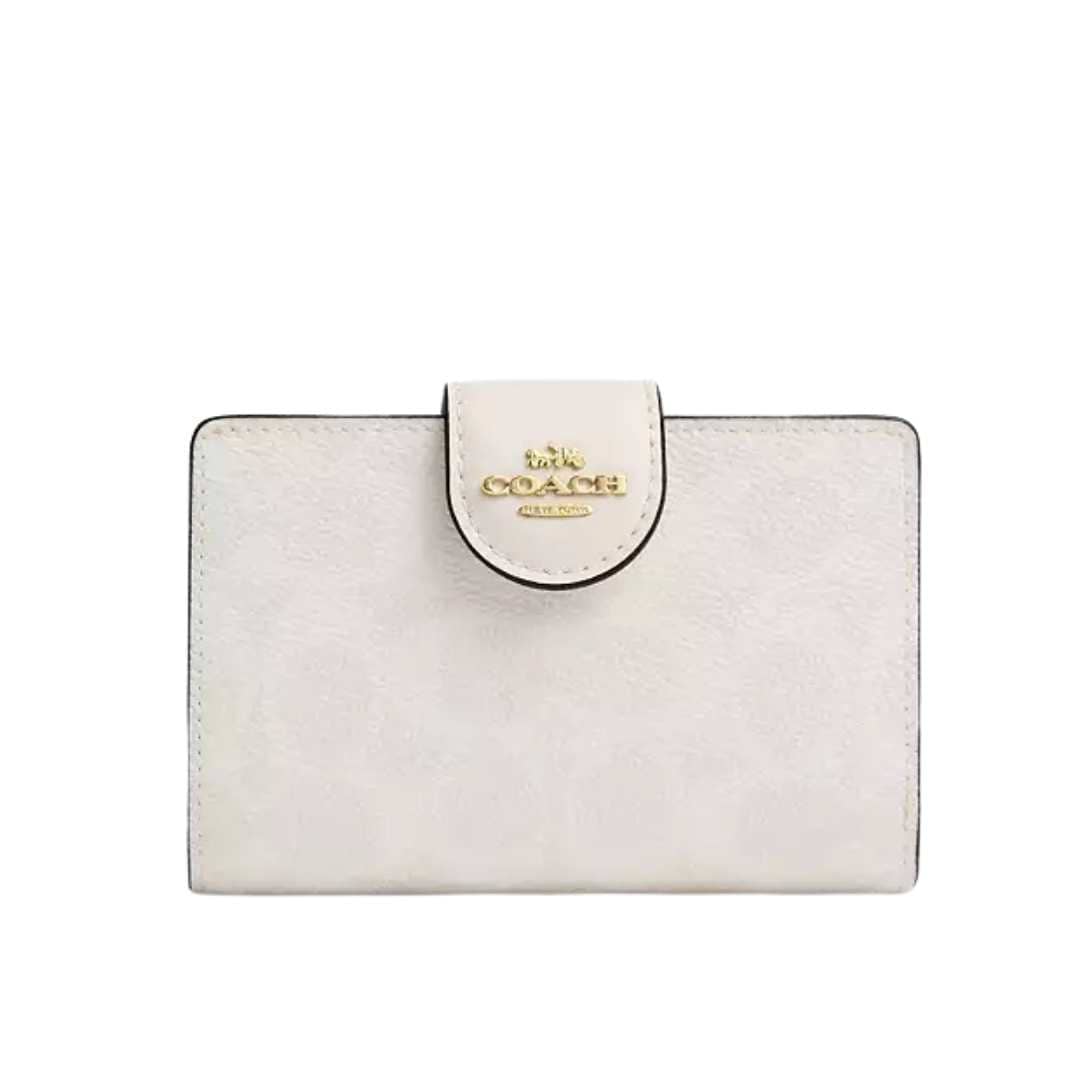 Cartera mediana broche