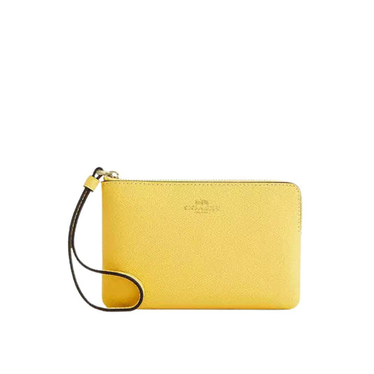 Wristlet Cierre sencillo amarillo