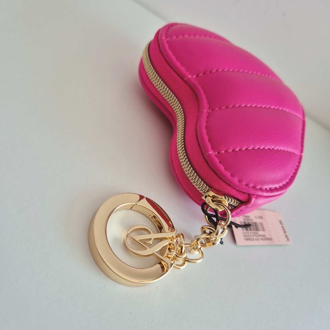Coin charm corazón Rosa