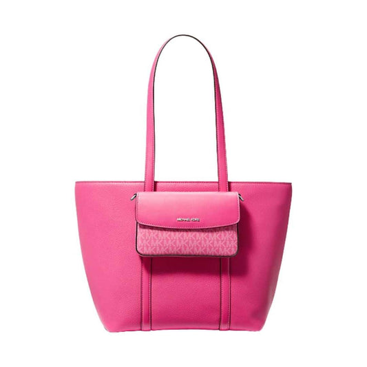 Bolso tote Jet Set 2 en 1 de cuero granulado.