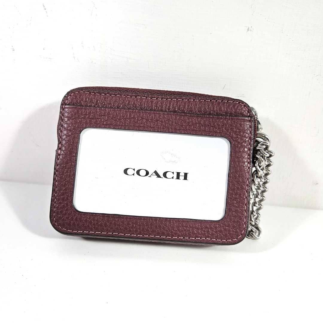 Zip card case Rojo quemado