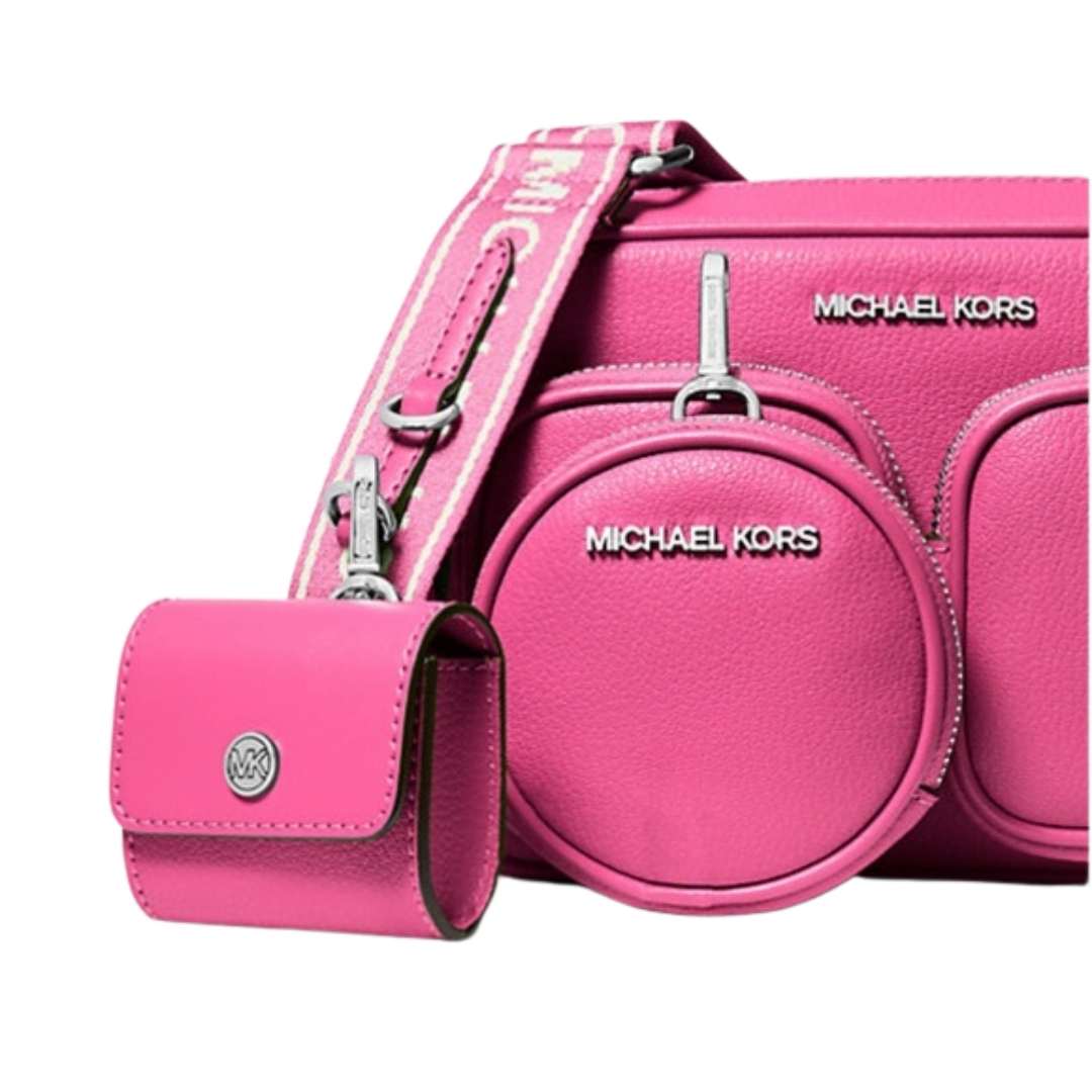 Crossbody mediano de cuero con funda para Apple AirPods Pro®