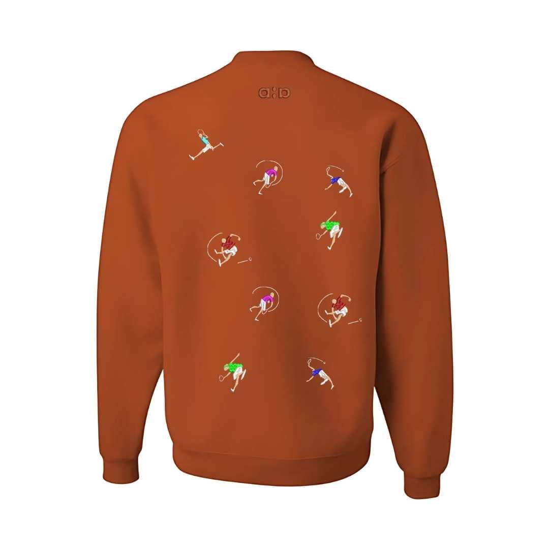 Sudadera cuello redondo mezcla pesada con Bordado "Tennis Citizen I"