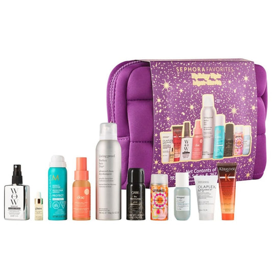 Set de regalo con productos imprescindibles para el cabello en vacaciones
