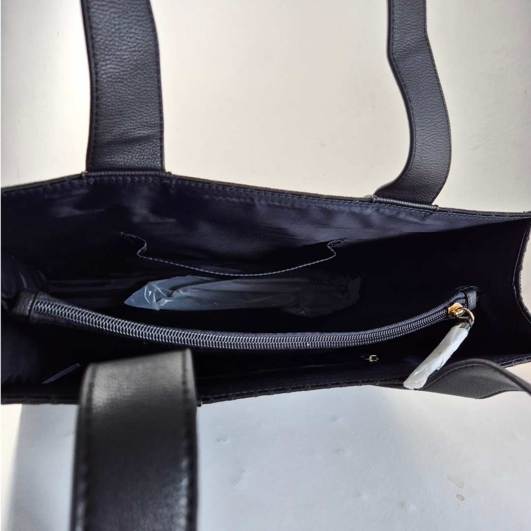 Tote Monograma negro Tela