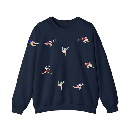 Sudadera cuello redondo mezcla pesada con Bordado "Tennis Citizen II"