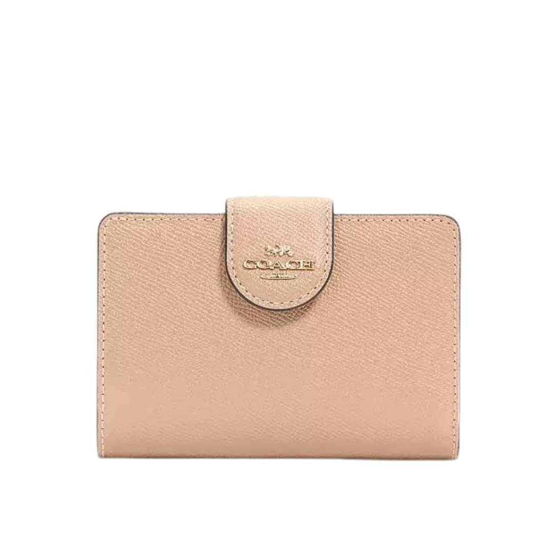 Cartera mediana broche