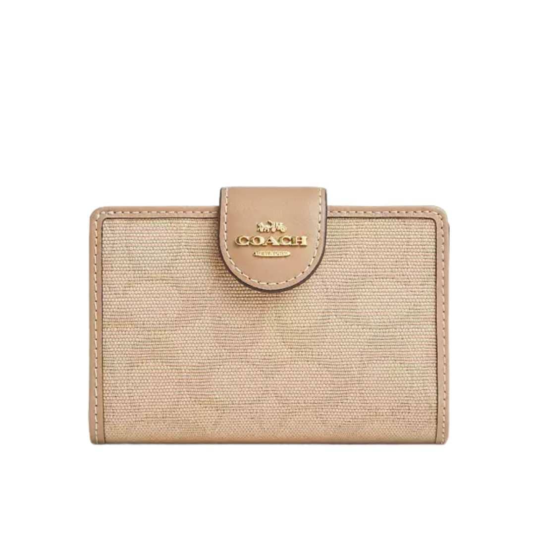 Cartera mediana broche