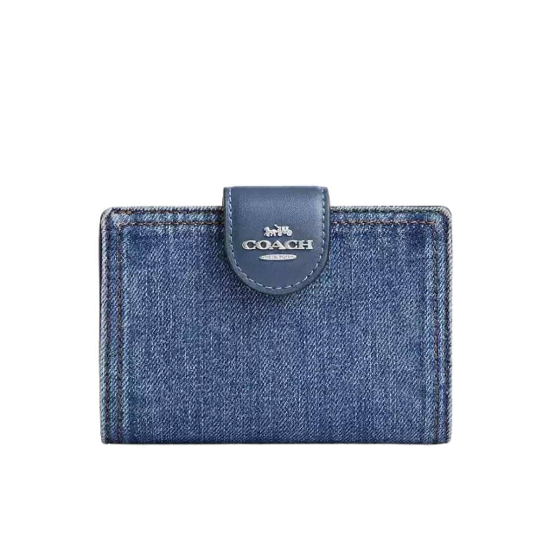 Cartera mediana broche