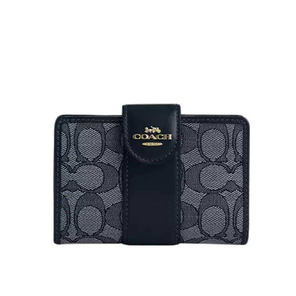 Cartera mediana broche