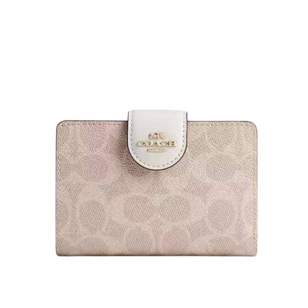 Cartera mediana broche