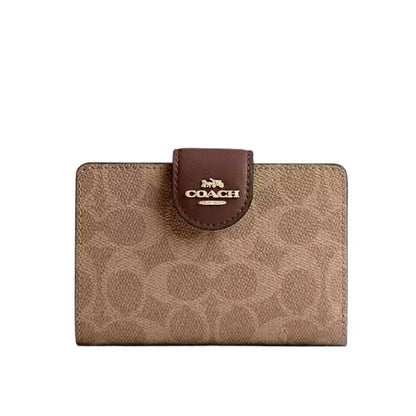 Cartera mediana broche