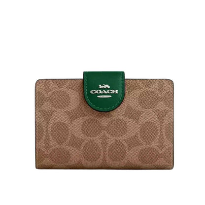 Cartera mediana broche