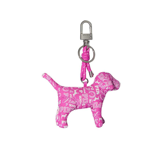 Micro Dog Keychain Charm - rosa