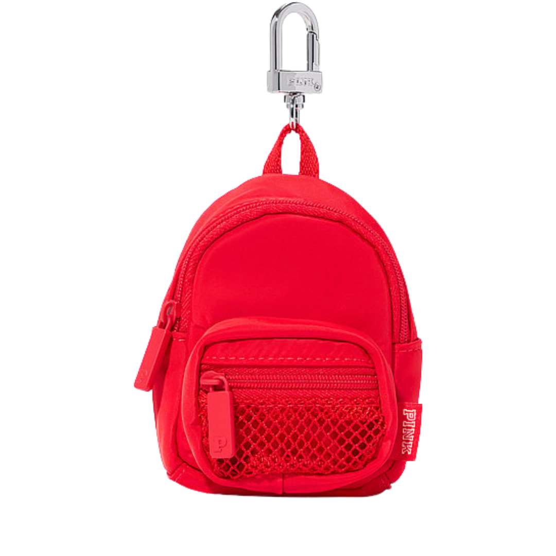 Mini Backpack Keychain Charm - red