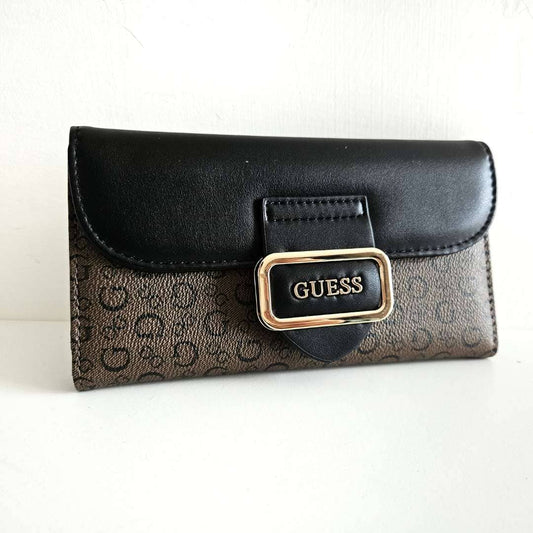 Cartera Flap delgado negro/monogram