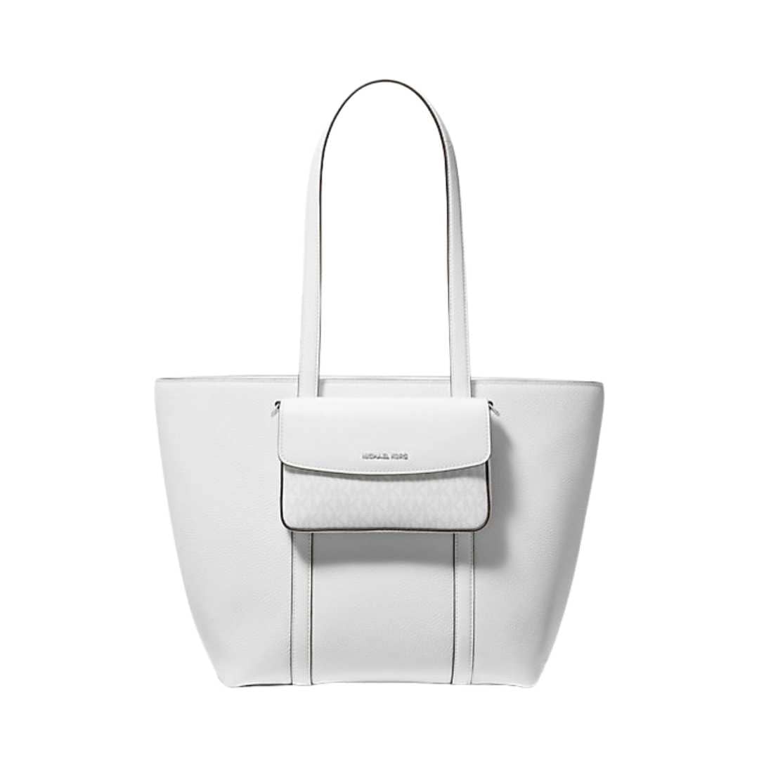 Bolso tote Jet Set 2 en 1 de cuero granulado.