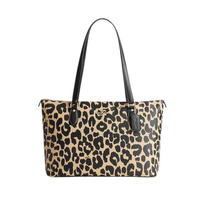 Tote mediana con print Leopardo