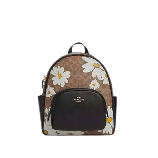 Court mochila con print Floral in canvas