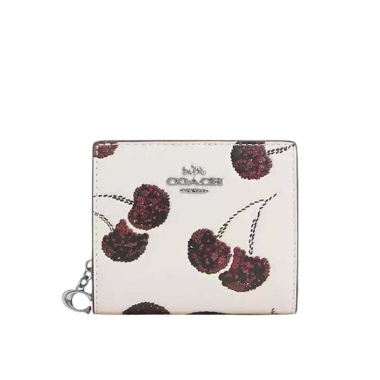 Cartera Snap Cherry Blanco