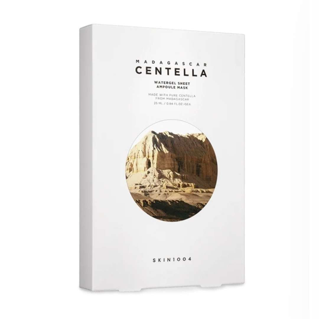 Ampolla de centella. Mascarilla de centella en forma de lámina de gel acuoso. - 5 mask