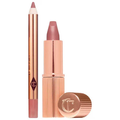 Mini Pillow Talk Lipstick & Liner Set - Warm Berry Pink