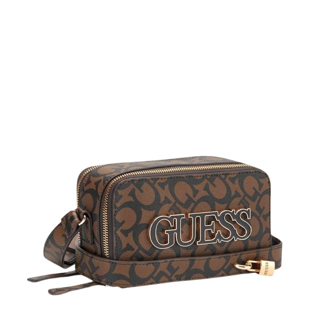 Crossbody mini con doble cremallera monogram