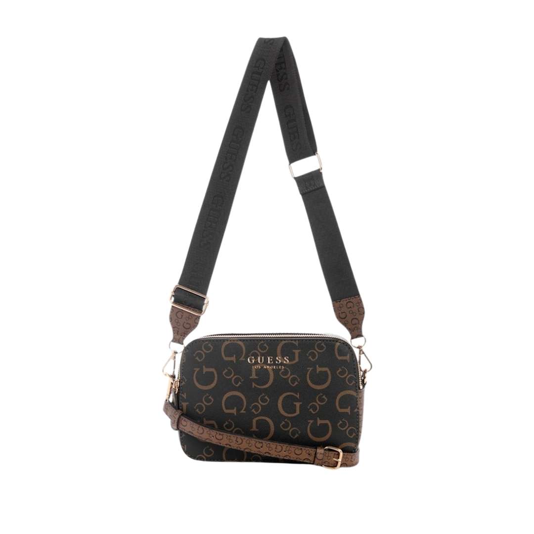 Crossbody cámara y logotipo ampliado