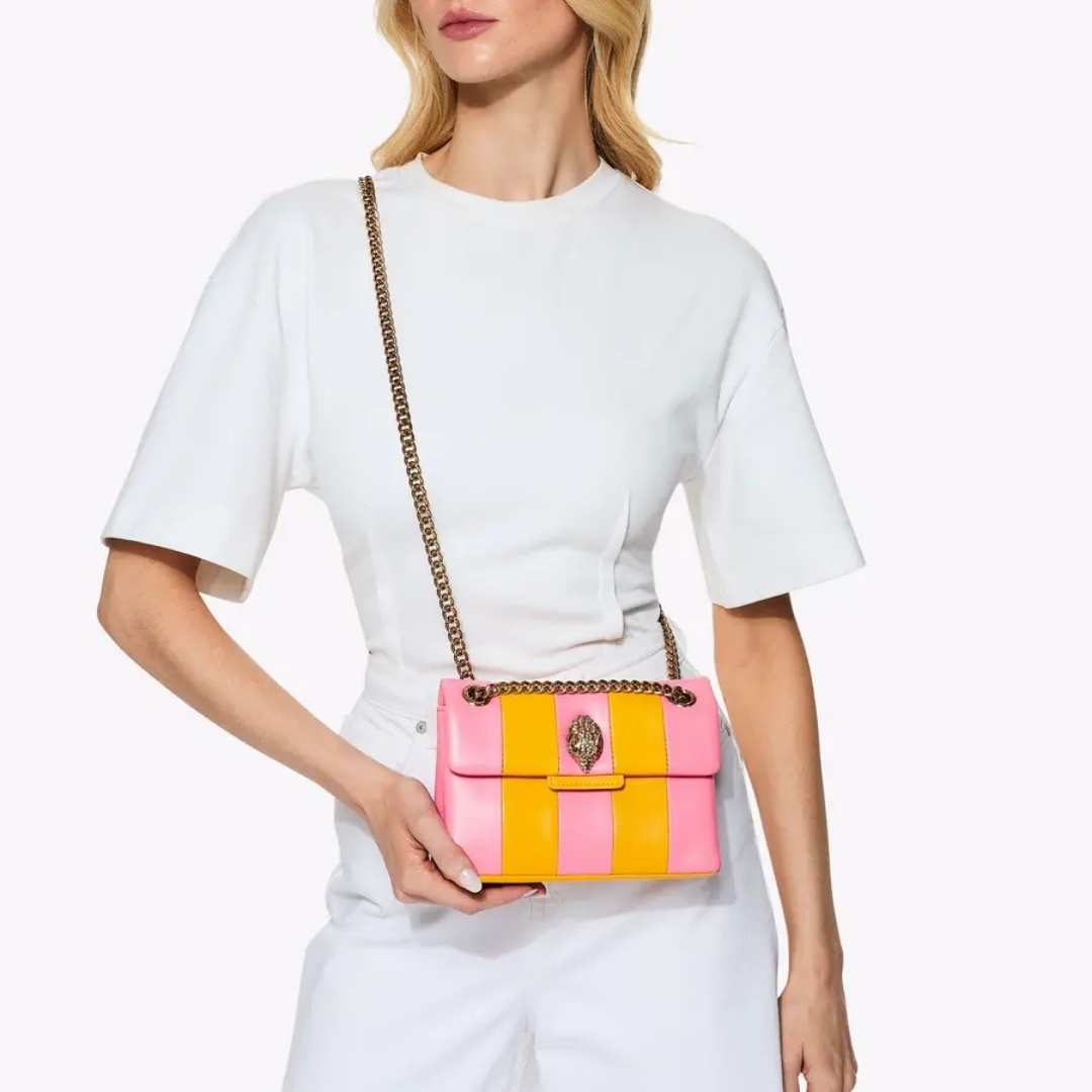 Crossbody mini de cuero multicolor
