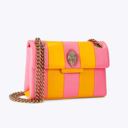 Crossbody mini de cuero multicolor