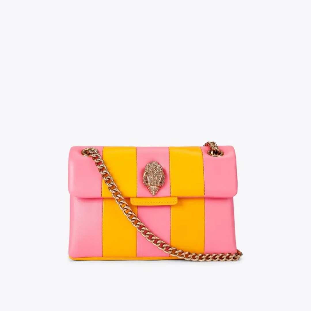 Crossbody mini de cuero multicolor