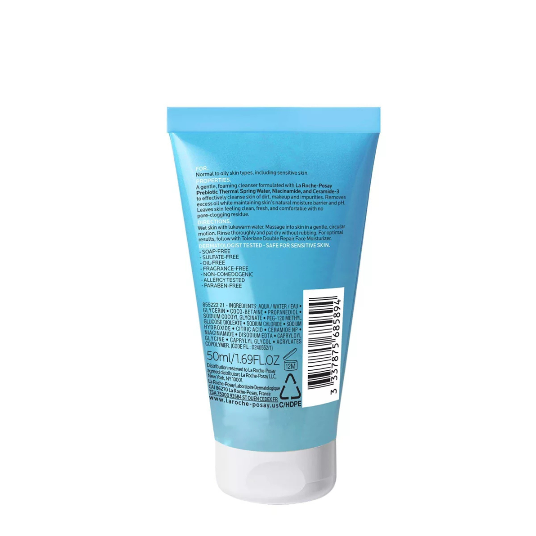 La Roche Posay Toleriane Limpiador facial purificante - Tamaño de viaje - 1,69 fl oz