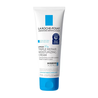 La Roche-Posay Lipikar AP+M crema hidratante corporal y facial para piel seca, con manteca de karité y glicerina (2.5 fl oz).