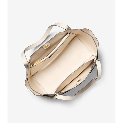 Tote grande de piel granulada de claro