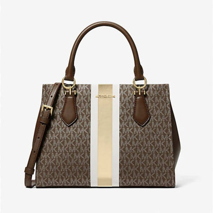 Medium Monogram Satchel - café