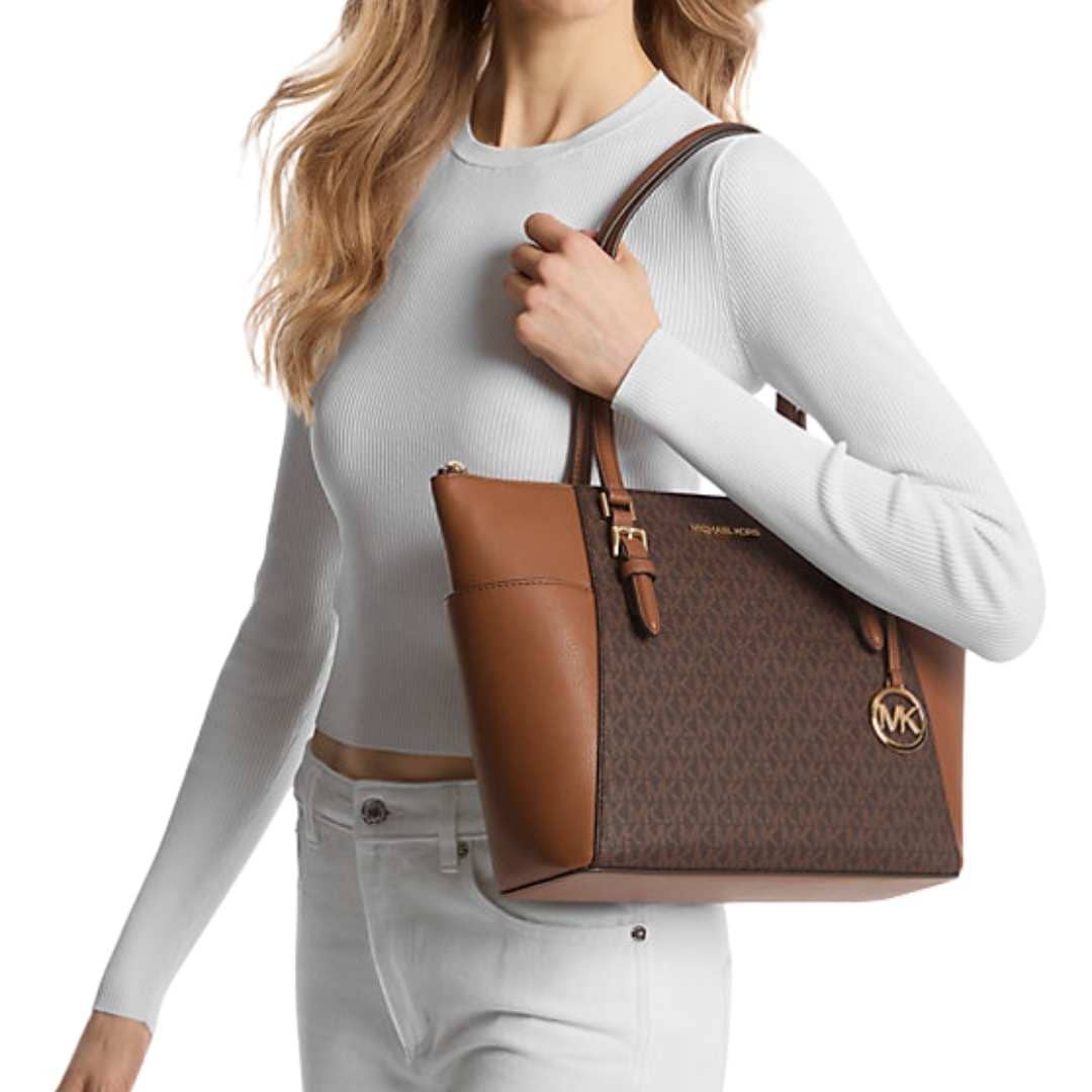Bolso tote Charlotte grande Zip top monograma