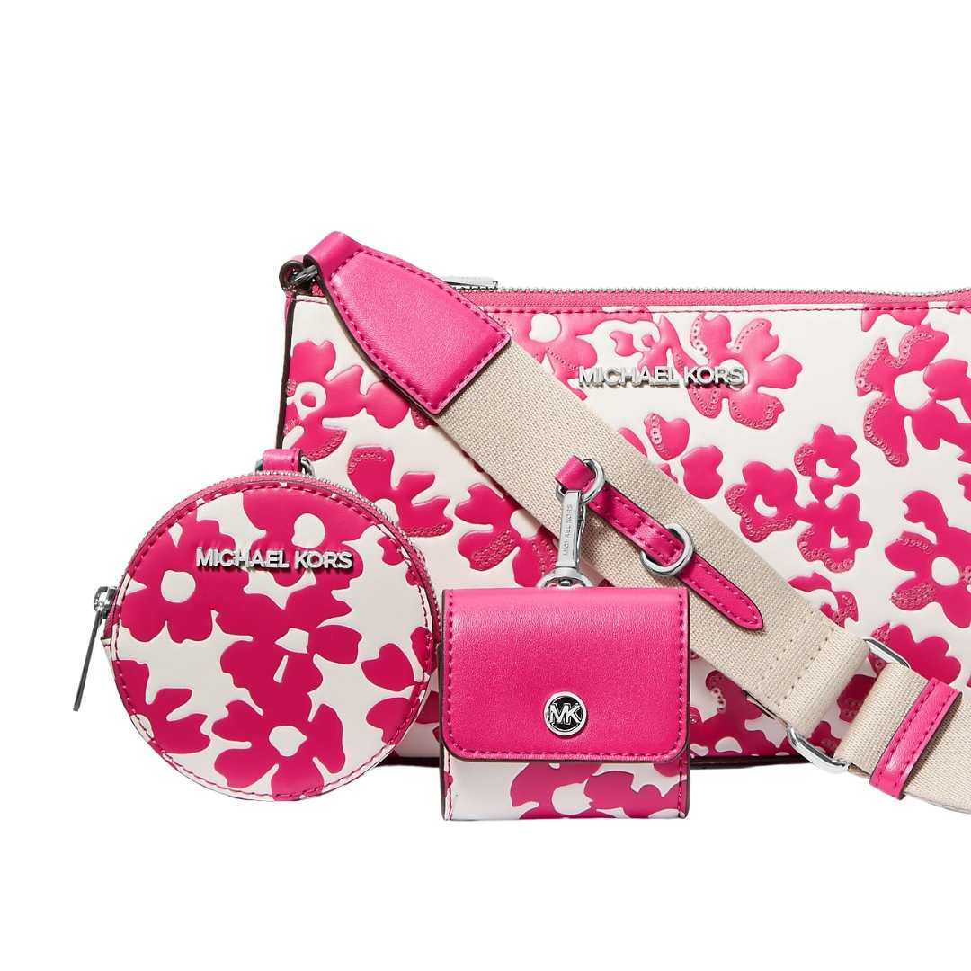 Bandolera Jet Set print floral y estuche para Apple Airpods Pro