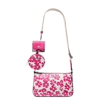 Bandolera Jet Set print floral y estuche para Apple Airpods Pro