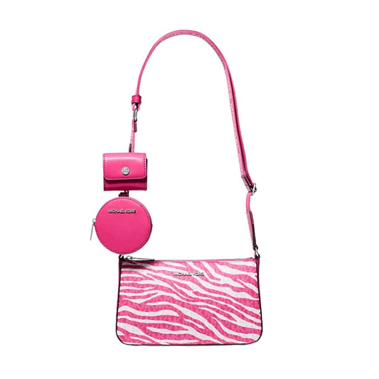 Bandolera Jet Set print cebra y estuche para Apple Airpods Pro