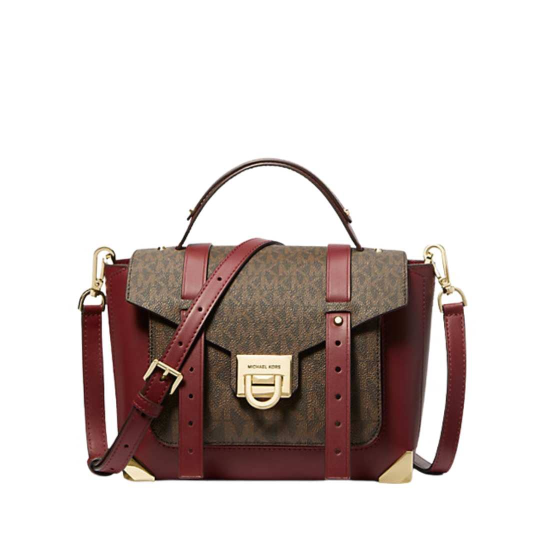 Manhattan satchel mediana en piel.