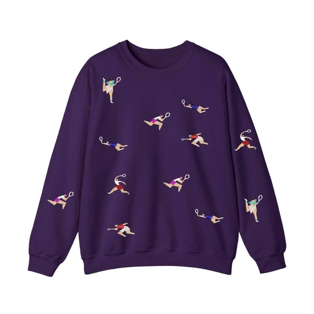 Sudadera cuello redondo mezcla pesada con Bordado "Tennis Citizen II"