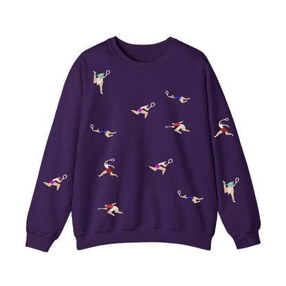 Sudadera cuello redondo mezcla pesada con Bordado "Tennis Citizen II"