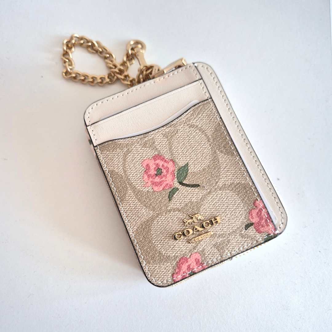 Zip card case flores