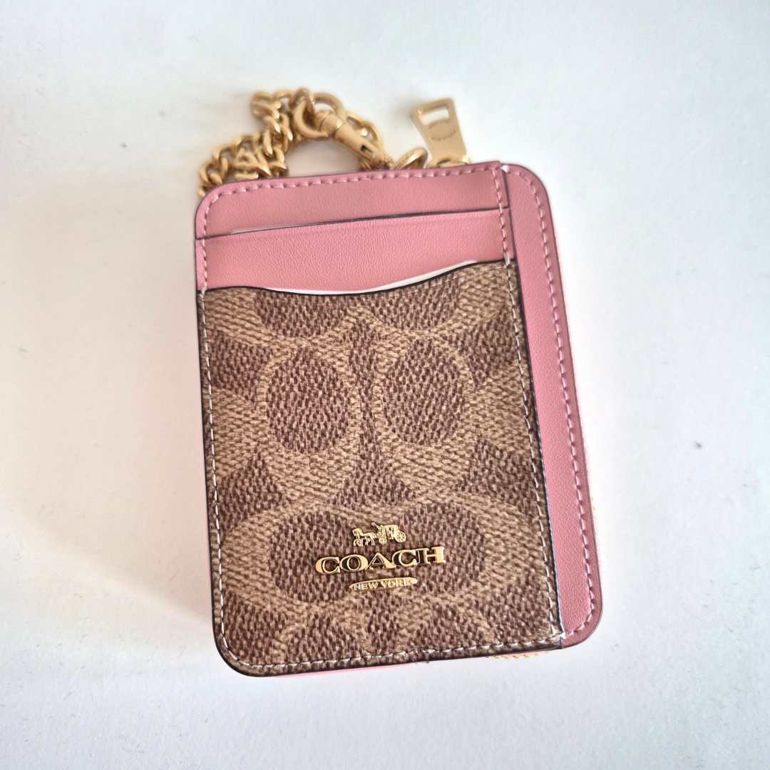 Zip card case rosa