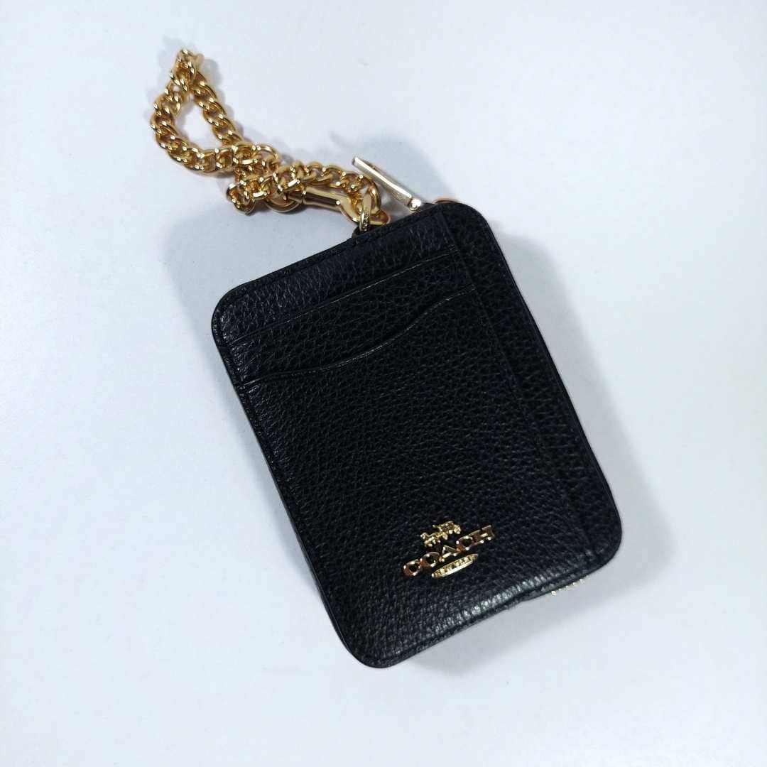 Zip card case negro