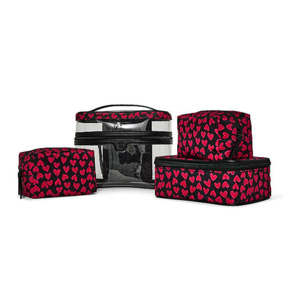 Neceser para maquillaje - Set 4 piezas corazon