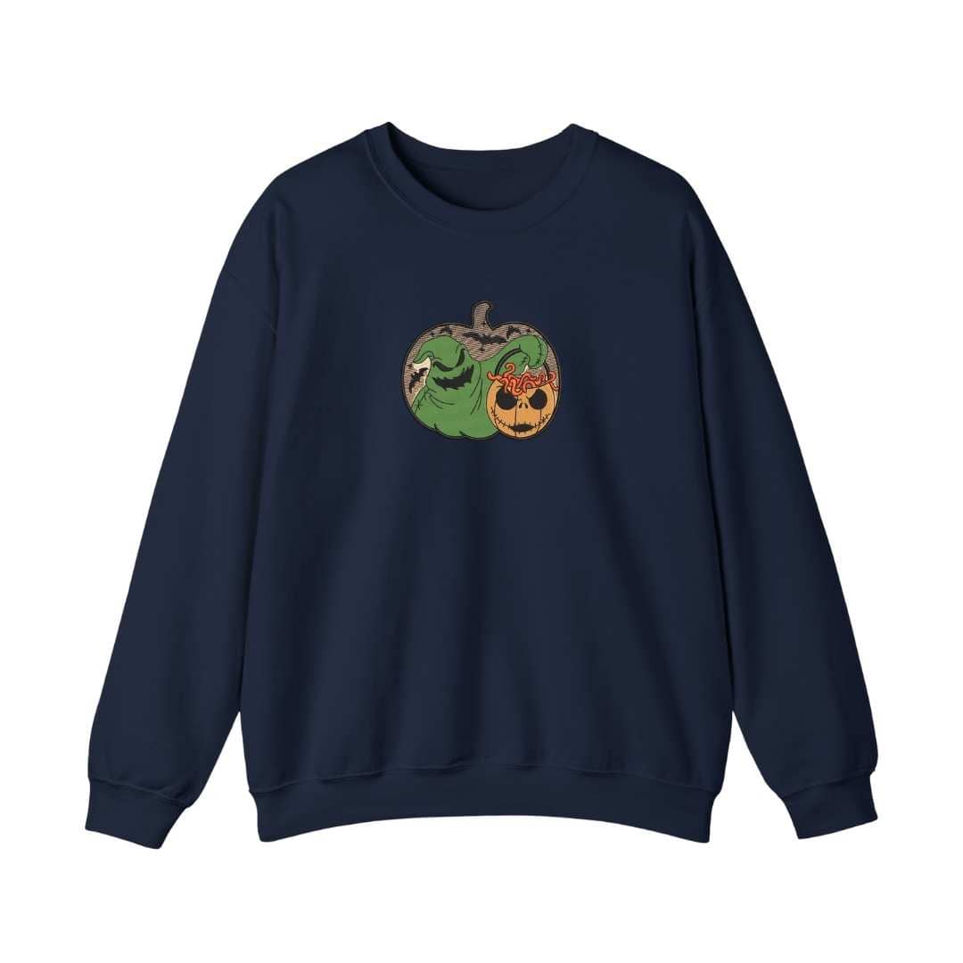 Bordado "Oogie Boogie" en sudadera cuello redondo. EDICIÓN ESPECIAL